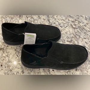 NWT Crocs Santa Cruz Convertible Men's Slip On (205286-060) BLACK / Size 9